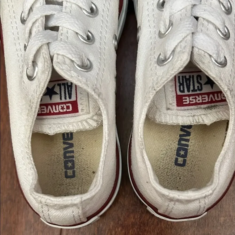 Classic Converse Chuck Taylor All Star White Kids Sneakers, Size 12.5